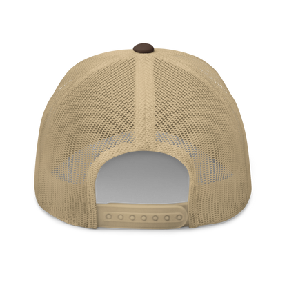 Blackback Land Crab "Gecarcinus lateralis" Embroidered Brown & Khaki Trucker Hat Back Mockup