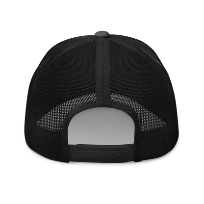 Lanternfly "Pyrops effusa" Embroidered Charcoal Grey & Black Trucker Hat Back Mockup